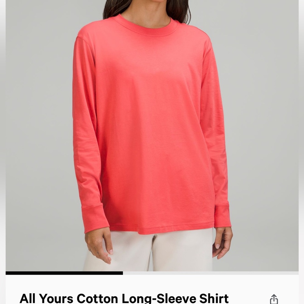 Lululemon All Yours Cotton Long Sleeve - never worn / no tags